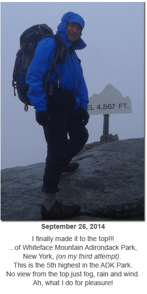 Sept 26 - Charles reaches the top of Whiteface Mountain